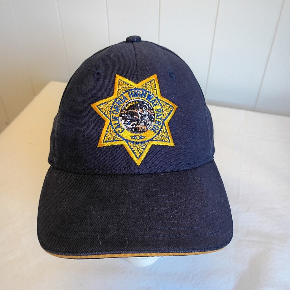Vintage California Highway Patrol Badge Hat Eureka CHP Cap Blue Profit YOUTH